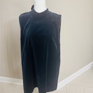 Vineyard Vines NWT Sleeveless Black Velvet Bow Dress